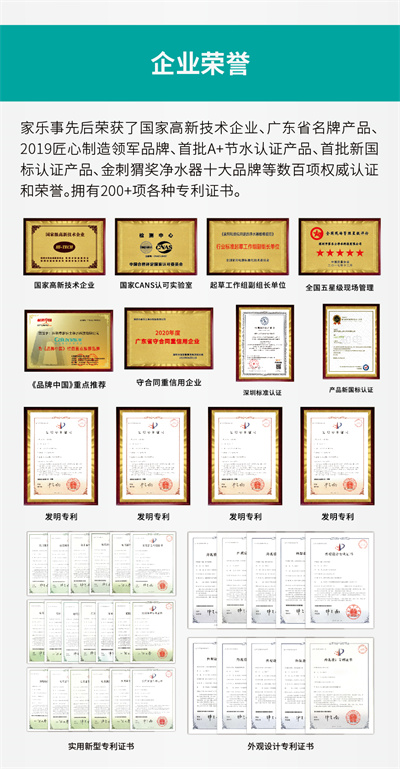 家樂事公司榮獲的部分榮譽證書 家樂事公司榮獲的部分榮譽證書